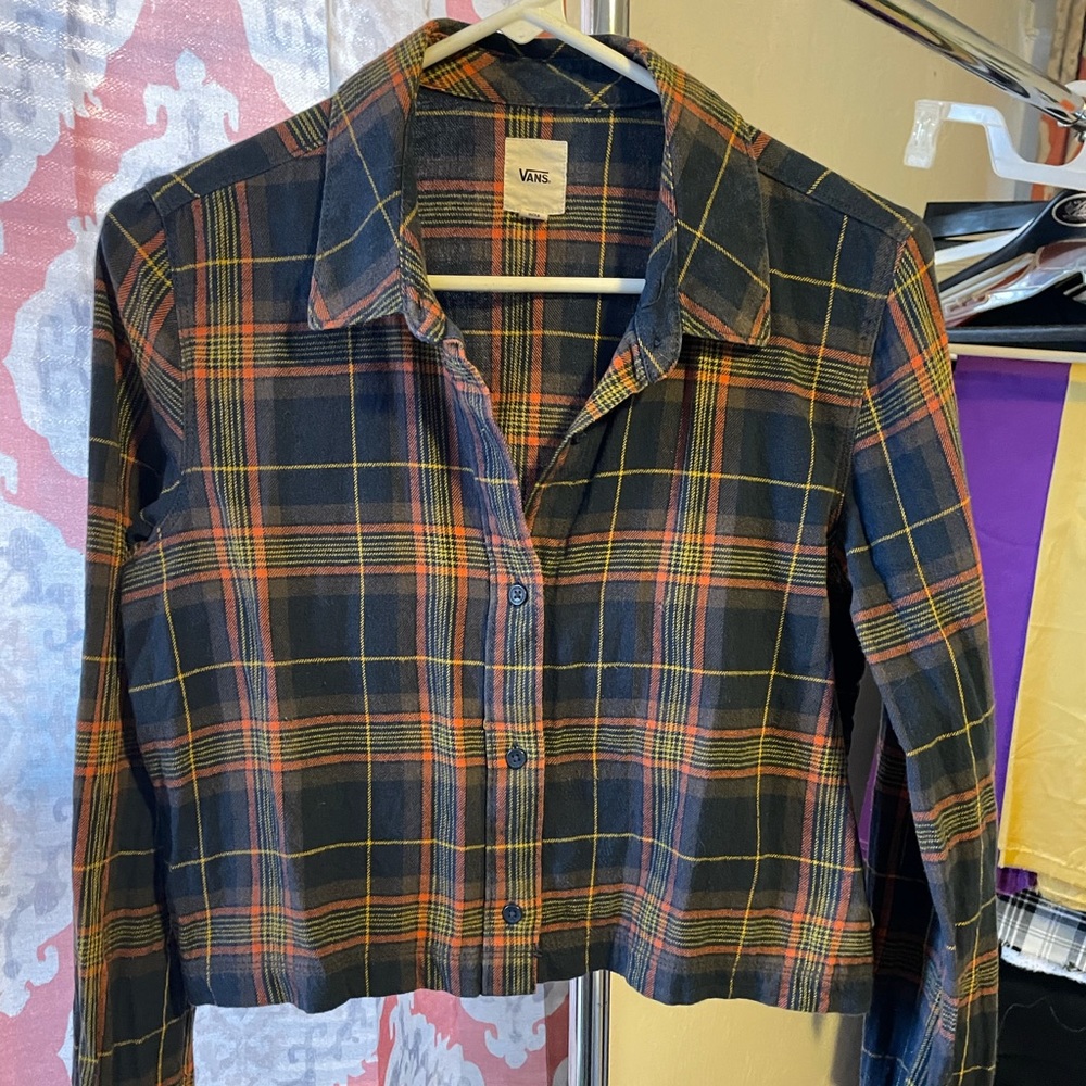 Vans Plaid Flannel Crop Top